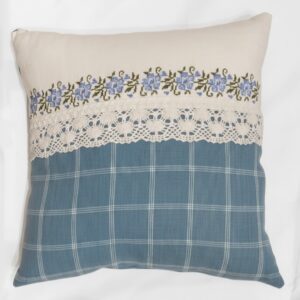 Blue and white combo with lace and embroidery
