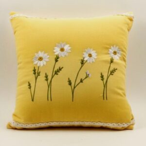 Yellow with floral embroidery